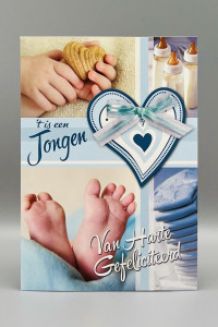 Wenskaarten Geboorte (zoon); 5 verschillende kaarten