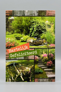 Wenskaarten Gefeliciteerd (mix M/V); 5 verschillende kaarten