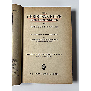 Eens christens reize naar de eeuwigheid; Joh. Bunyan