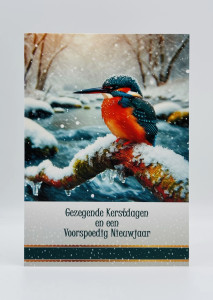 Dubbele Kerstkaarten "Gezegende Kerstdagen": 5 verschillende