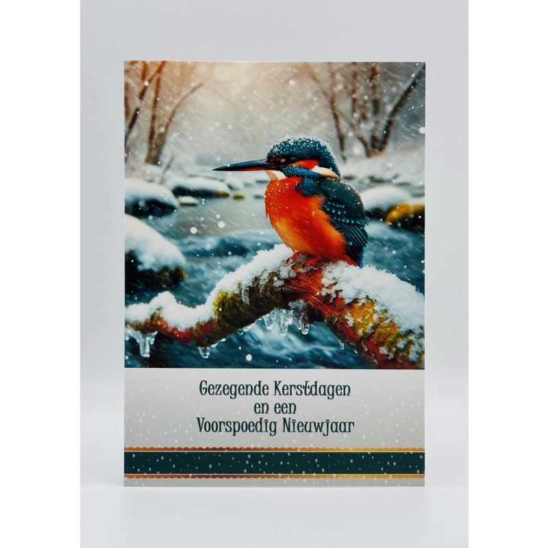 Dubbele Kerstkaarten "Gezegende Kerstdagen": 5 verschillende