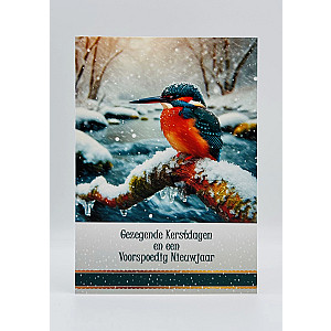 Dubbele Kerstkaarten "Gezegende Kerstdagen": 5 verschillende