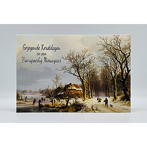 Dubbele Kerstkaarten "Gezegende Kerstdagen": 5 verschillende