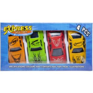4 autootjes in een doosje