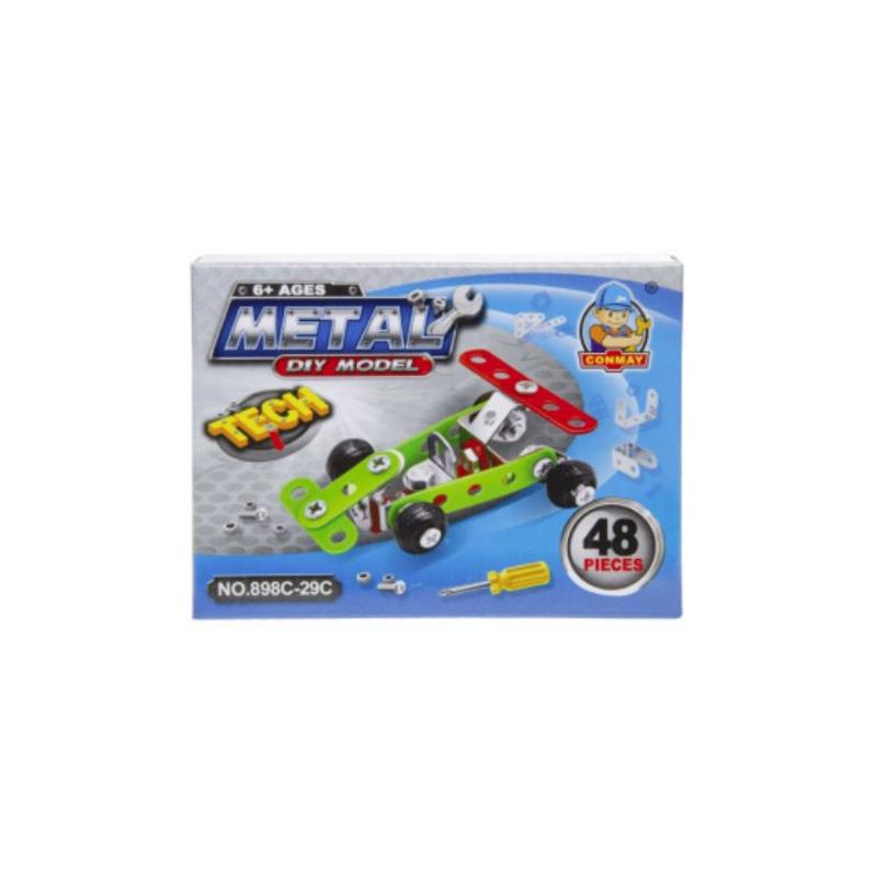 Metalen race auto bouwpakket