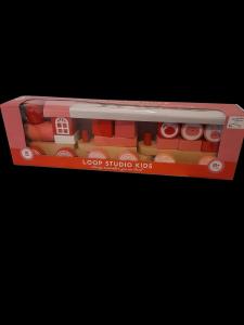 Houten trein roze