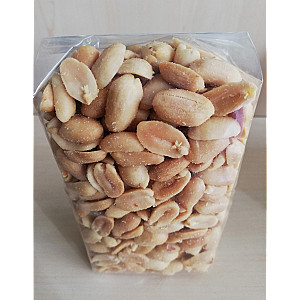 Gekruide pinda's; 250 gram